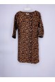 Suede effect leopard dress
