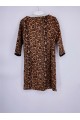 Suede effect leopard dress