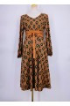 Printed dress with belt
