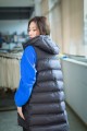Sleeveless jacket with hood