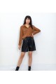 Suede effect shirt