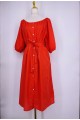 Cotton dress with pockets and belt