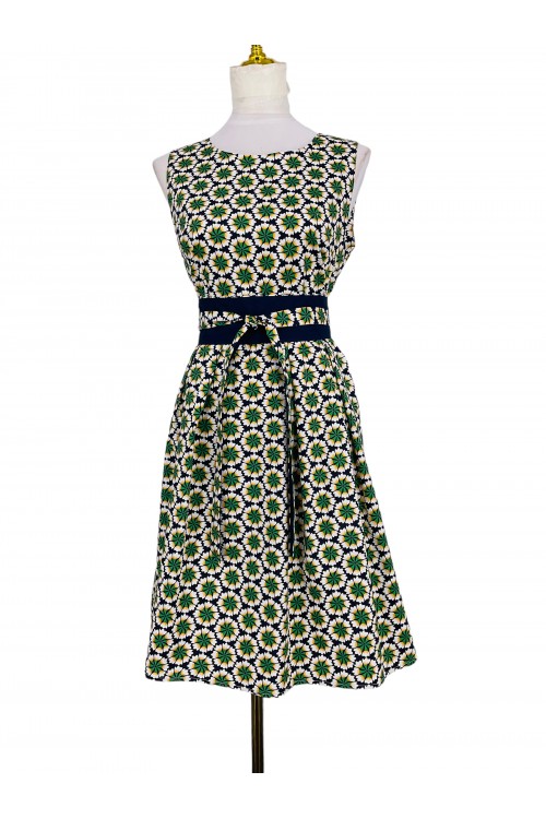 Cotton dress with belt