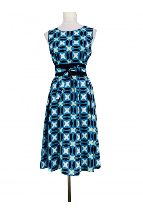 Cotton dress with belt