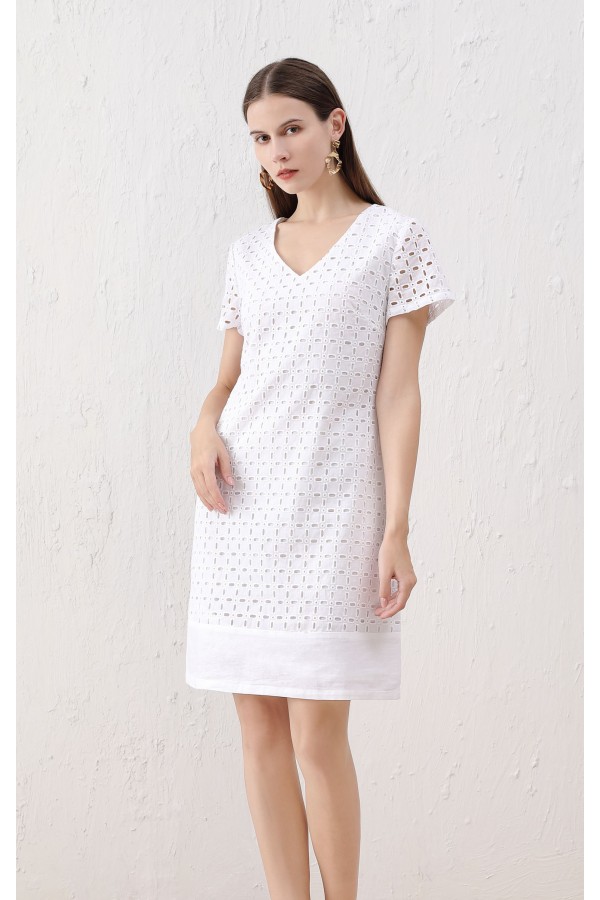 Cotton dress with lining