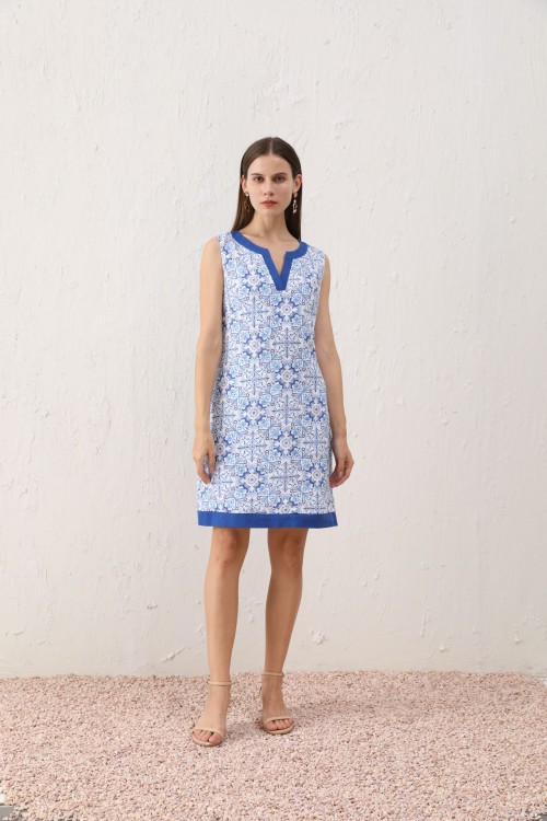 Cotton dress with lining