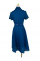 Cotton dress with belt and lining