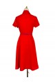 Cotton dress with belt and lining