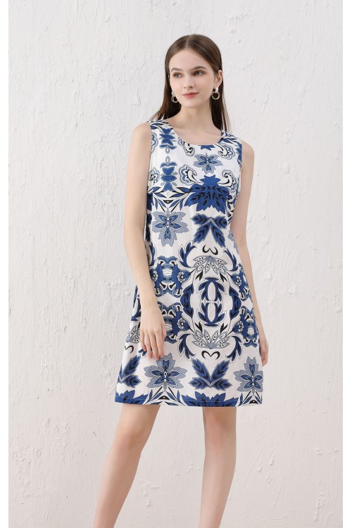 Cotton and linen dress
