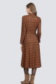 Printed dress with belt