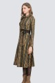 Printed shirt dress with belt